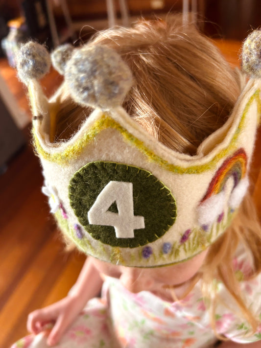 NEW! Birthday Crown - Cream